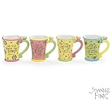 SET of Four Inspirational Coffee Mug Religoius Bible Passages Quotes