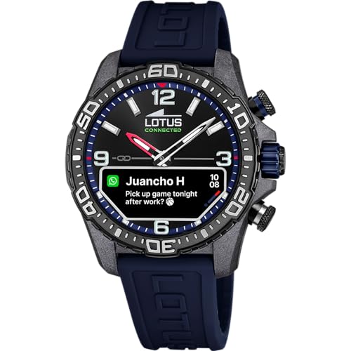 Lotus Reloj Inteligente Hombre Híbrido Connected D De Caucho Azul - Analógico Inteligente 20000 1 - Control Música, Cuenta Pasos, Notifica Y Rechaza Llamadas - Hasta 10 Días De Batería Lotus Reloj Inteligente Hombre Híbrido Connected D De Caucho Azul - Analógico Inteligente 20000 1 - Control Música, Cuenta Pasos, Notifica Y Rechaza Llamadas - Hasta 10 Días De Batería