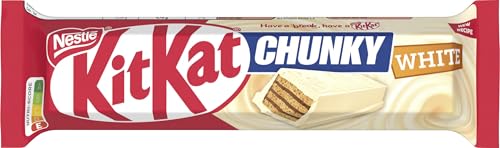 Kitkat NESTLÉ KITKAT CHUNKY White Schokoriegel, Knusper-Riegel mit weißer Schokolade & knuspriger Waffel, 24er Pack (24 x 40g) 2