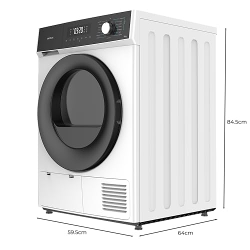 Cecotec Wäschetrockner 9Kg Bolero Dresscode Dry 9330. Entspricht Energieeffizienzklasse A++, 15 Programme und Funktionen wie automatisches Trocknen, einfaches Bügeln, Stop&Go, Delay Start