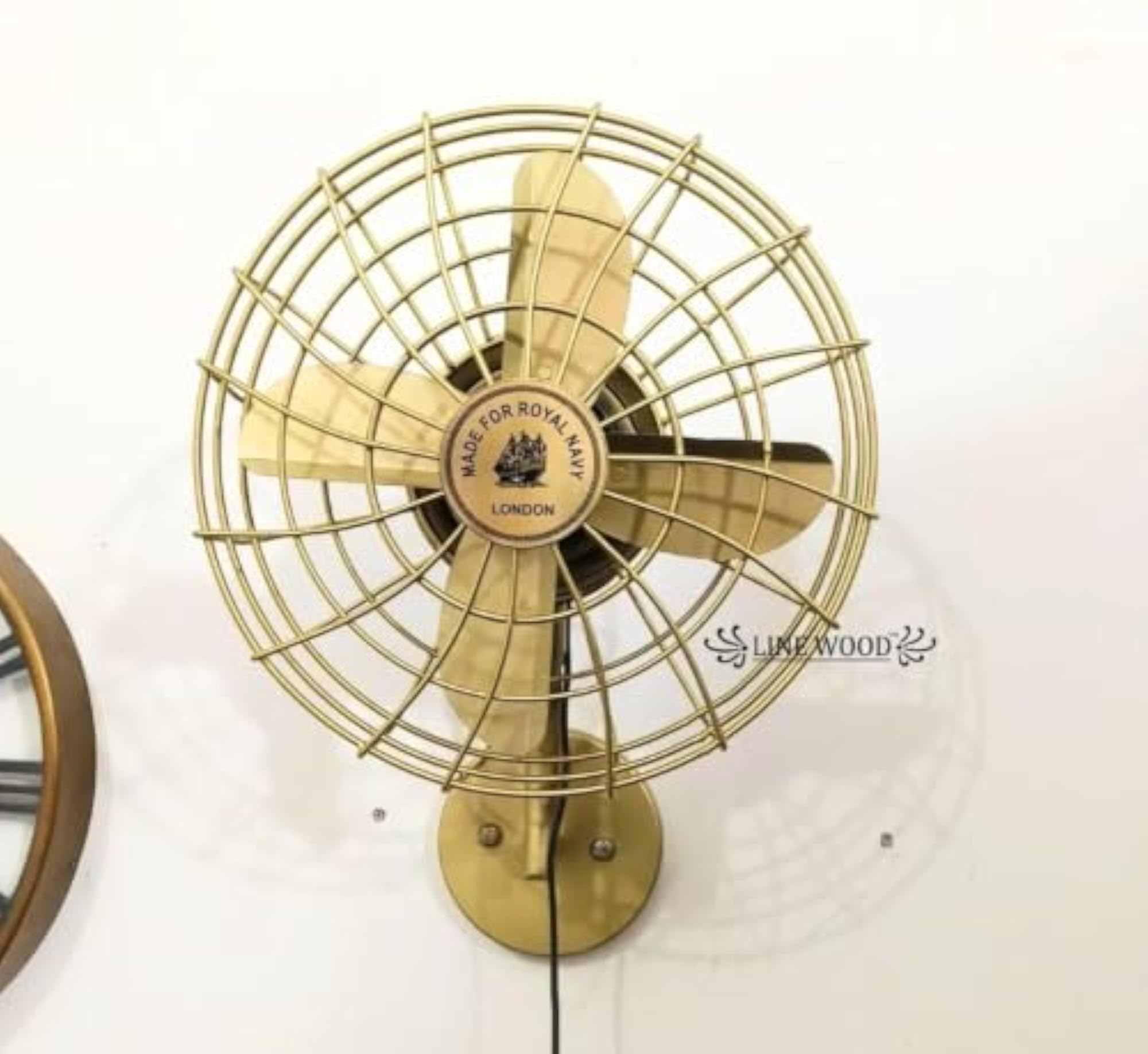Fancy Gold Industrial Wall Mount Fan