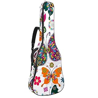 Housse de transport étanche pour guitare avec bandoulière réglable Motif floral, Multicolore 04, 42.9×16.9×4.7 in… - Les Beatles, Paul McCartney, John Lennon, RIngo Starr, George Harrison