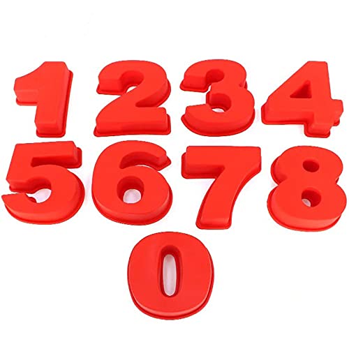 MEETOZ 0-8 Number Cake Stencils, 10-inch Cake Template Molds for Wedding Valentine's Day Party Anniversary Birthday
