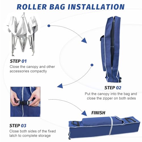 Canopy Bag Replacement,62in Wheeled Tent Storage Bags for 10x10 Canopy Tent by KAMPKEEPER - Used condition - Image 3