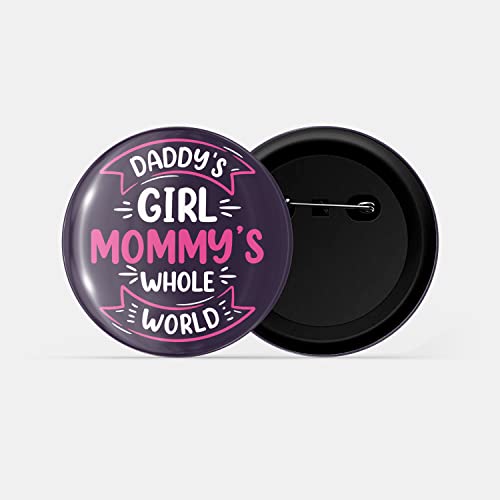 Image of dhcrafts Pin Badge Multicolor Family Glossy Finish Design Pack of 1 (58mm)