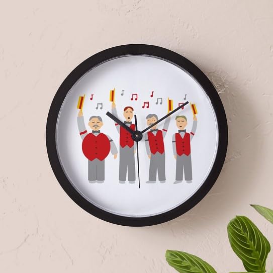 Reloj de pared analógico Classic Barbershop Quartet 10" miniatura 4