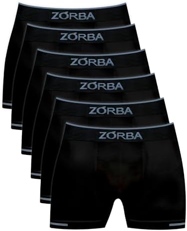 Kit 6 Cuecas Zorba Boxer Extreme Point 846 Preto - P | Amazon.com.br