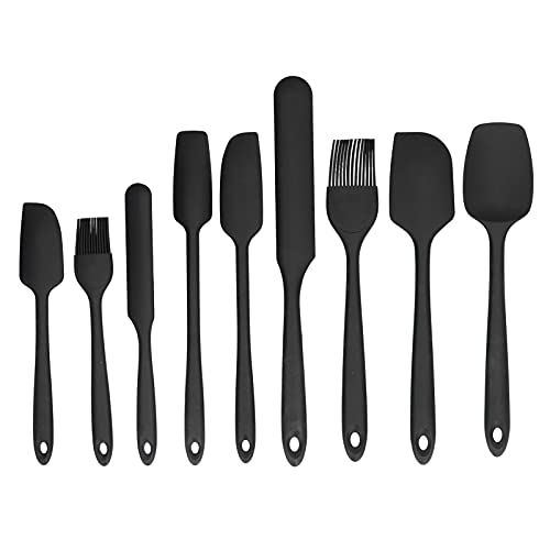 9 piezas mini set de espátula | Herramientas flexibles de cocina de silicona para hornear/cocinar/restaurantes | Diseño ergonómico, liviano y portátil