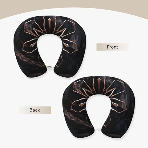 Almohada de viaje de espuma viscoelástica negra miniatura 3