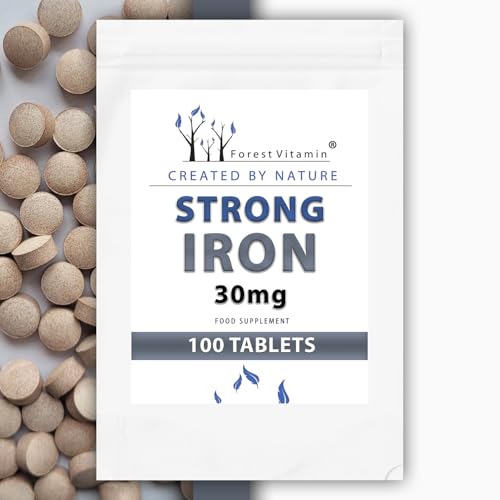 Eisentabletten 30mg - Eisen 100 Tabletten - für Frauen & Männer - Forest Vitamin