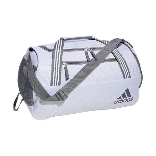 adidas Bolsa esportiva feminina Squad 5, camisa branca/cinza, tamanho único