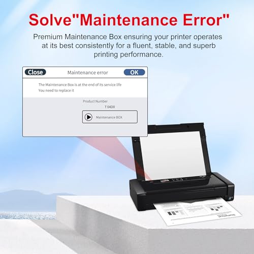 Boîte de maintenance T2950 compatible Epson Workforce WF-100 et WF-110 (Lot de 8 PXMB5)