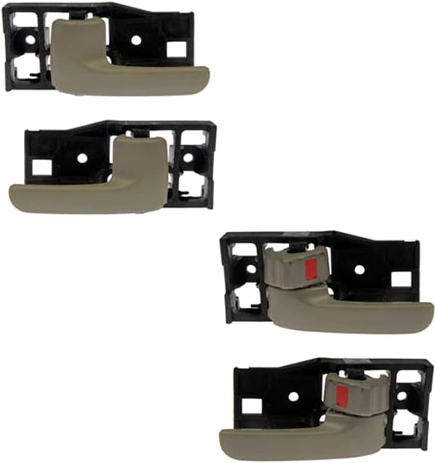 TRQ Light Charcoal Inside Door Handle Set of 4 Compatible with 00-06 Tundra Access Cab