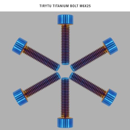 Image of M6x25mm Titanium Bolts, Burnt Blue, 6PC