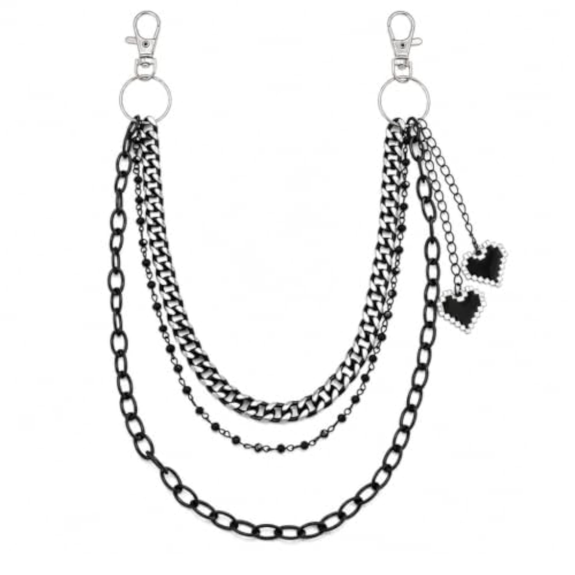 Double Layer Skull Charm Pants Chain for Jeans