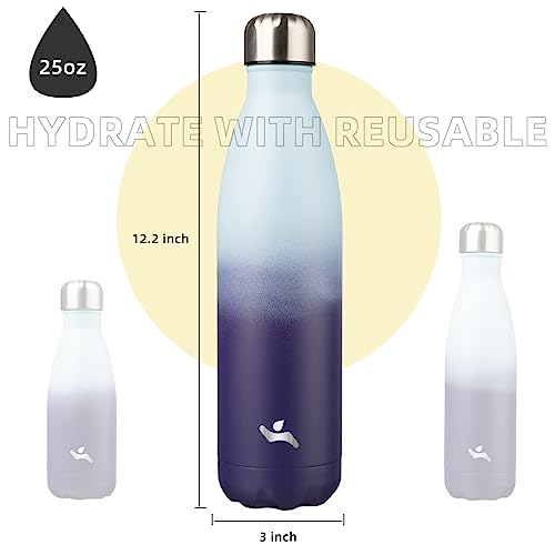 Image of Konokyo Insulated Water Bottles,25 oz Double Wall Stainless Steel Vacumm Metal Flask for Sports Travel,Ocean Dream
