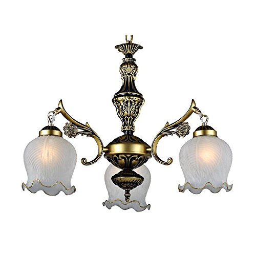 Lustre en verre rétro européen suspension classique pour remplacer un plafonnier terne