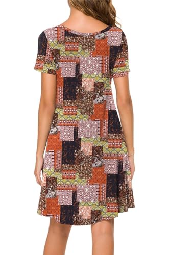 Image of POPYOUNG Women's Dress Fall Outfits Casual Midi Sundress