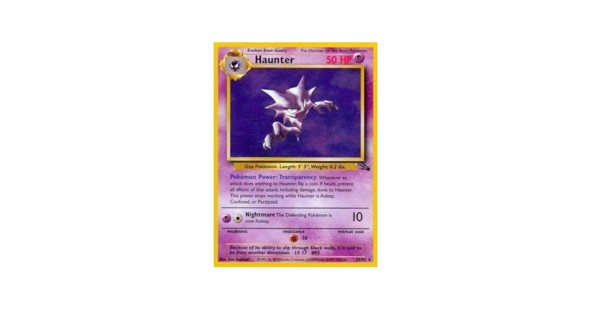 ポケモン Haunter ポケモンカード Fossil Deck PSA品質 1999 Nintendo Pokemon Fossil Haunter-Holo 1St Edition | PSA