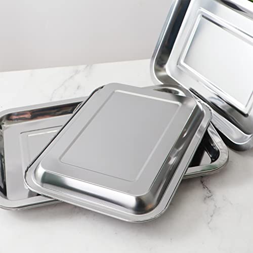 Thinkorb Toaster Oven Pans Stainless Steel Baking Tray Compatible With Cuisinart Air Fryer Toaster Oven Toa-60 And Toa-65,Chefman Xl 20L,Cookie & Bread Baking Sheet Pan (12.4X10.06 Inch) #TOP4
