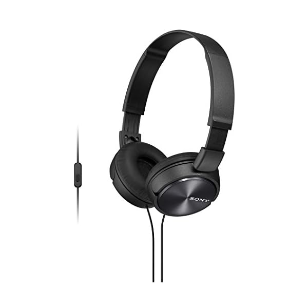 Sony MDR-ZX310AP ZX Series Wired On Ear Headphones with mic, Black
