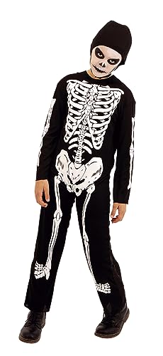 Rubies Costume Skelito per bambino e bambina, Tuta stampato e cappuccio, Ufficiale, Scheletro, Skeletons per Halloween, Feste e Cosplay