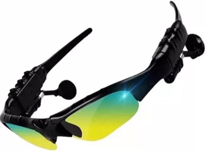 2049 Wireless Bluetooth Sunglasses with Music Player, Polarized Sports Sunglasses for Men and Women (Green), Medium