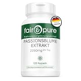 Fair & Pure® - Estratto di passiflora - 120 capsule - 2250 mg per dose giornaliera - vegano - altamente dosato - senza magnesio stearato