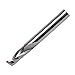 EnPoint® High Precision Aluminum Cutting Carbide Single Flute Router End Mills 15/64 Inch 6mm Shank 6mm Cutter Dia 12mm Flute Length CNC Spiral Milling Cutter for Acrylic PVC MDF Color Plates