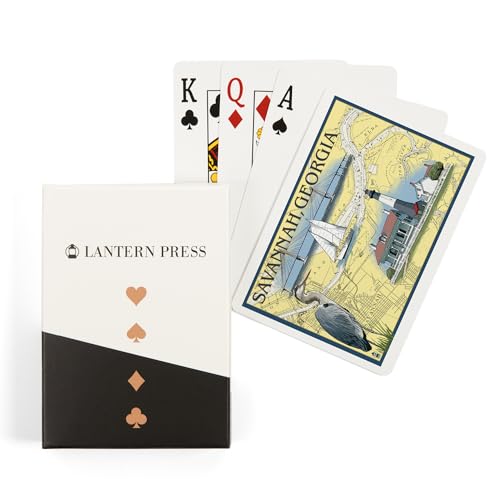 Lantern Press Savannah Georgia Naipes Póker 52 Cartas
