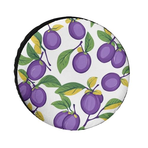 Prunes and Leaves Spare Tire Cover Oxford Waterproof Wheel Protectors Universal Car Accessories 26inch