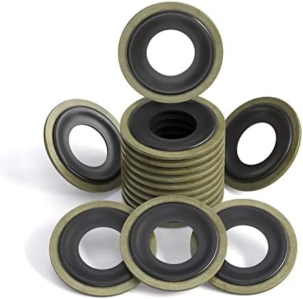15pcs Oil Drain Plug Crush Rubber/Metal Washer Gasket Seal – 12mm Replacement for Buick/Cadillac/Chevrolet/GMC/Hummer/Oldsmobile/Pontiac - OEM 14090908 Fits for GM 1975-1996 by AUTOMAJOR