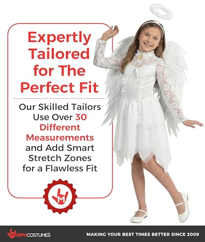 Disfraz Ángel Blanco para Niñas miniatura 7