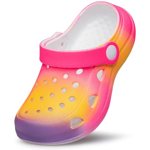 Image of vibdiv Boys Girls Clogs Kids Garden Shoes Unisex Child Cartoon Slides Sandals Beach Slipper Indoor Outdoor(Toddler /Little Kids /Big Kids)