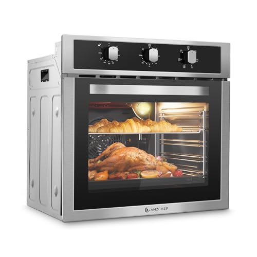 Comparison: Electric Wall Oven 9 Wall Ovens 24 inch Electric, AMZCHEF 24 inch Wall Oven, 2200w Single Wall Oven with 6 Cooking Modes, 2.5 Cu.Ft. Electric Wall Oven, Convection Oven with Mechanical Knobs Control, Stainless Steel