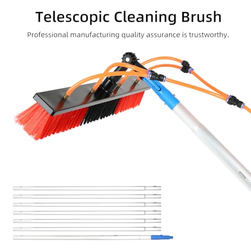 Brosse télescopique alimentée à l'eau pour lavage haute performance