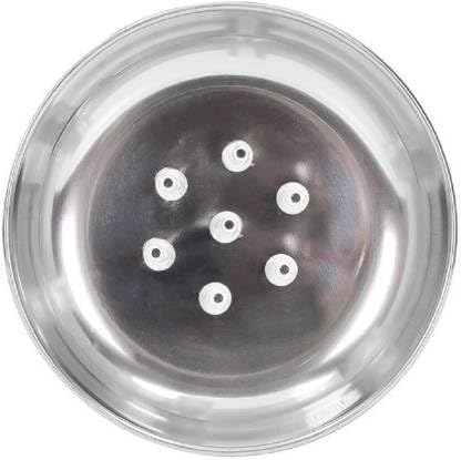 Stainless Steel Agarbatti Stand with Plate | Silver Incense Holder for Pooja | Rustproof & Heavy Duty Dhoop Batti Stand | Puja Decor, Home & Temple Use (Silver)