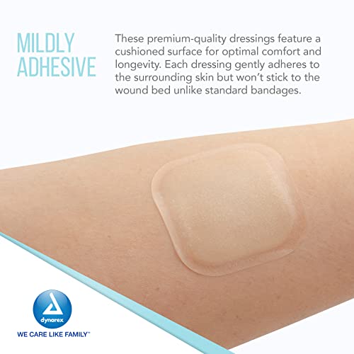 Dynarex Dynaderm Hydrocolloid Dressings, Sterile Moist Bandages Used For All Kinds Of Wounds, 2" X 2," Thin & Latex-Free, Ships In Peel-Down Patches, 1 Box Of 20 Dynaderm Hydrocolloid Dressings #TOP5