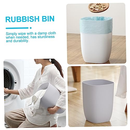 Caneca de basura rectangular de plástico 10L miniatura 7