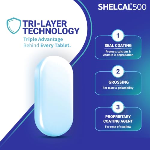 Image of Shelcal 500 calcium with Vitamin D3 (30 tablets) | For Healthy and Strong Bone, Joint & Muscles | India's No. 1 Doctor's Prescribed calcium Supplement - By Torrent Pharma