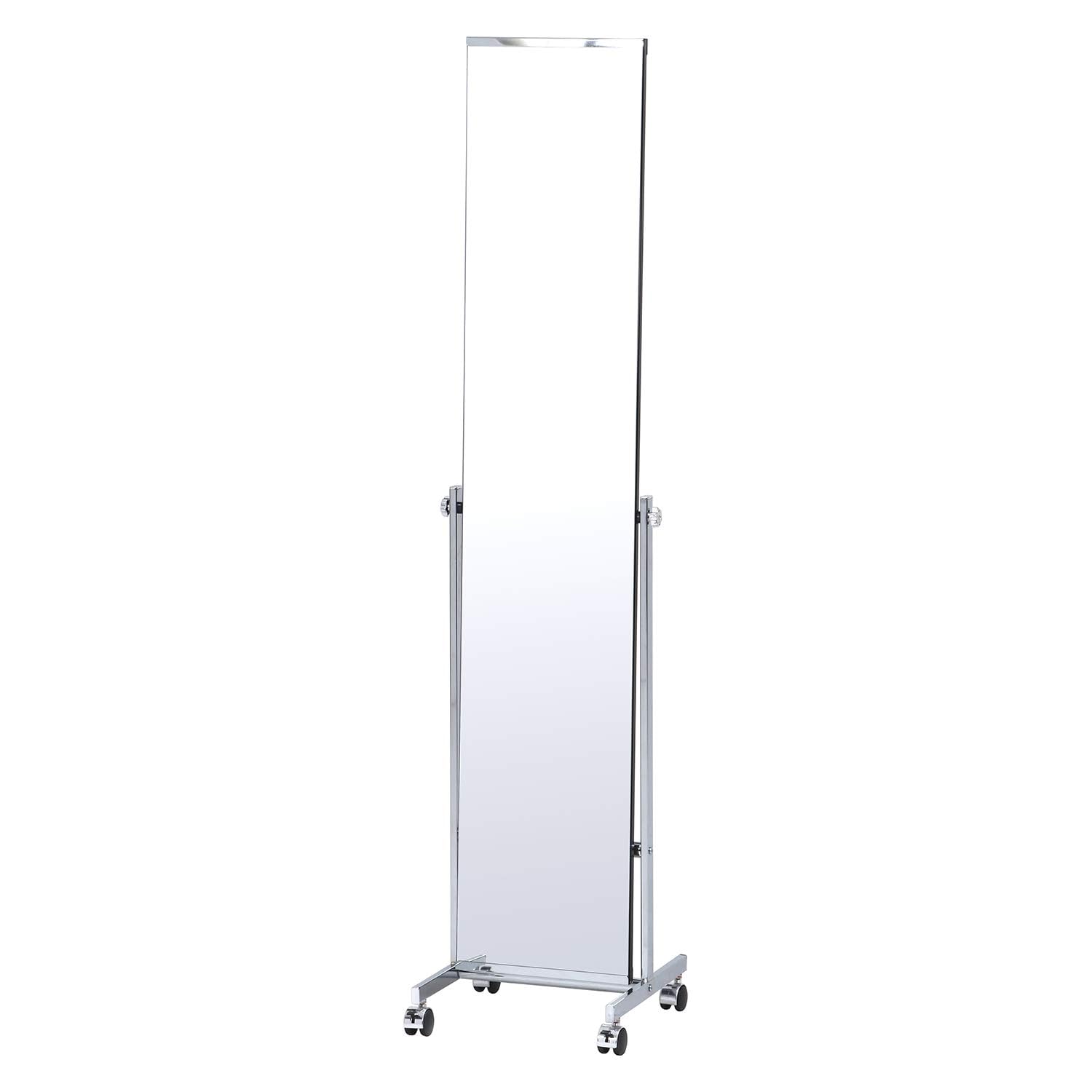 Amazon.co.jp: スタンドミラーキャスター付き全身姿見鏡幅37×奥行36×高