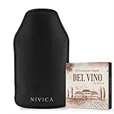 Enfriador de Botellas de Vino, Funda Enfriadora Para Botellas con Guía Digital, Nylon Impermeable con Banda Inferior Anticaída, Ajuste Universal, Enfriado Duradero, Wine Cooler Cava y Cerveza, 23x16cm