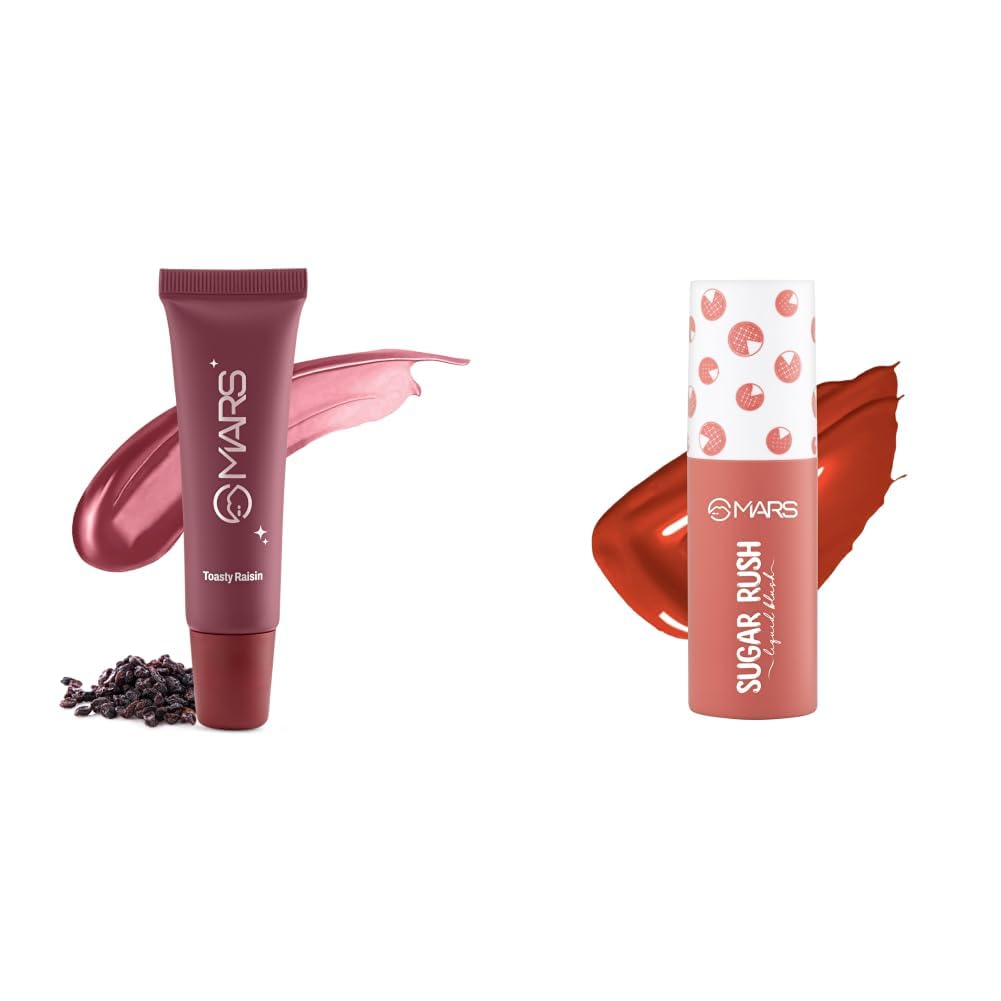 MARS Lippy Top Hydrating Lip Gel 10ml 06-TOASTY RAISIN MARS Sugar Rush Liquid Blush 06-PEACH PIE-picture-23