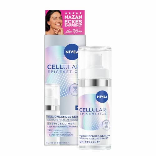 NIVEA Cellular Epigenetics Verjüngendes Serum mit EPICELLINE setzt das Hautalter in 2 Wochen zurück revolutionäre Gesichtspflege mit 3 Arten Hyaluronsäure (30 ml)