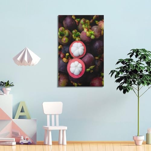 Poster suspendu mangoustan ZHOUKEG decoration murale moderne fruit