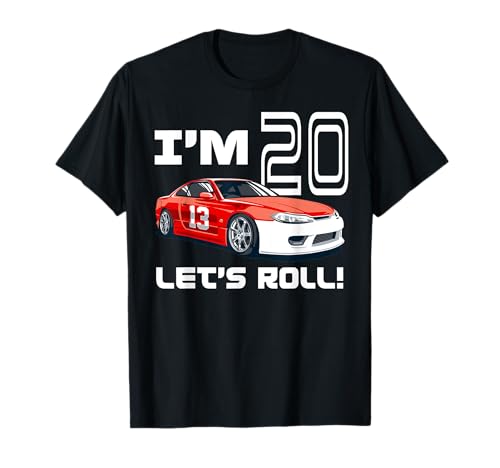 Voiture de course 20e anniversaire garçon Racecar Racing 20 ans & T-Shirt