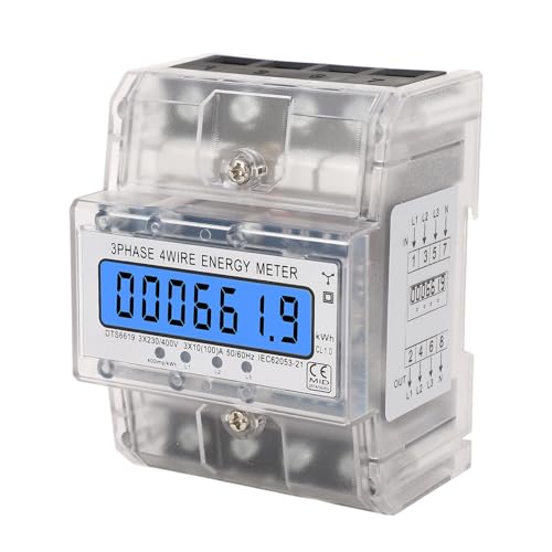 Medidor de energía trifásico AUNMAS con riel DIN y pantalla LCD para control industrial 3