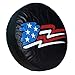 HEALiNK Spare Tire Cover,PVC Leather Waterproof Dust-Proof American Flag Rv Wheel Covers for Jeep Liberty Wrangler SUV Camper Travel Trailer Accessories (15 inch for Tire Φ 27