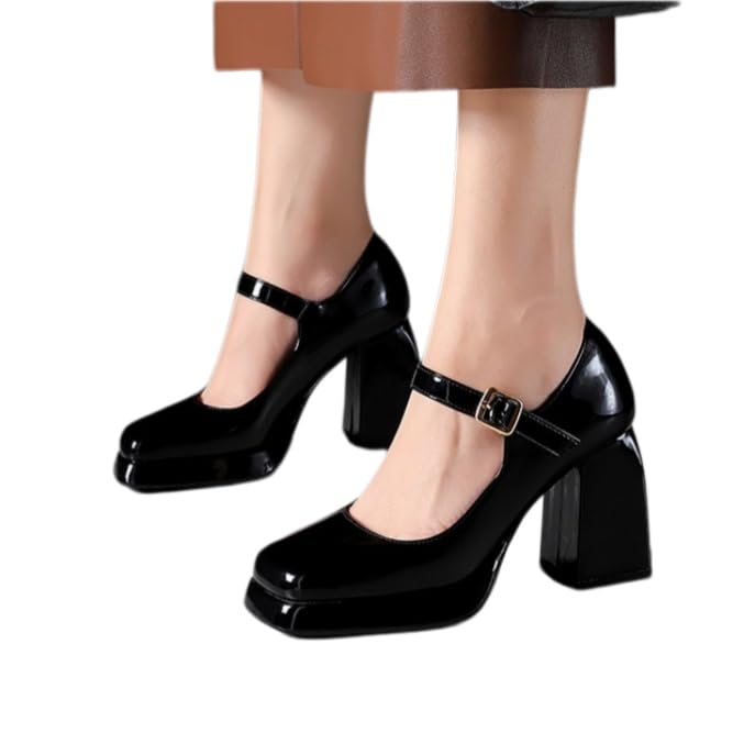 Scarpe Tacco Donna,Eleganti Scarpe con Tacco Alto e Plateau in Stile Vintage