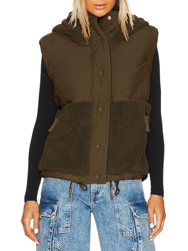 Imily Bela Womens Winter Sherpa Fleece Vest Stand Collar Button Down Sleeveless Jacket Casual Hooded Coat Outerwear4